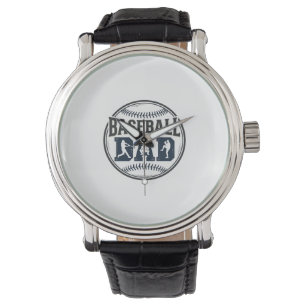 Baseball Dad Vintage Engraving Shirt Design_1 Watch