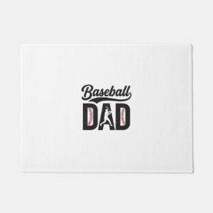 Baseball Dad Vintage Engraving T-Shirt Design_1 Doormat