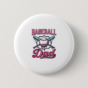 Baseball Dad Vintage Engraving T-Shirt Design (2)_ 6 Cm Round Badge