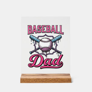 Baseball Dad Vintage Engraving T-Shirt Design (2)_ Acrylic Sign