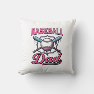 Baseball Dad Vintage Engraving T-Shirt Design (2)_ Cushion