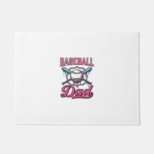 Baseball Dad Vintage Engraving T-Shirt Design (2)_ Doormat