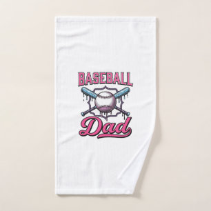 Baseball Dad Vintage Engraving T-Shirt Design (2)_ Hand Towel