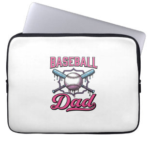 Baseball Dad Vintage Engraving T-Shirt Design (2)_ Laptop Sleeve