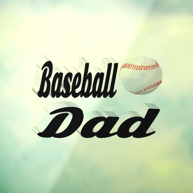Baseball Dad  Window Cling (Sheet 3)