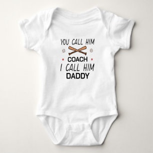 Baseball Daddy Baseball Coach Baby Bodysuit