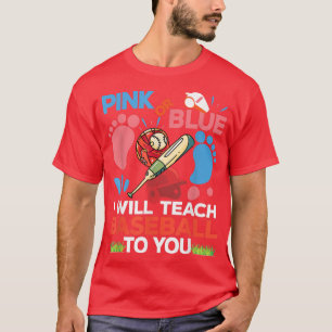 Baseball Daddy To Be Gender Reveal Baby Shower Pre T-Shirt