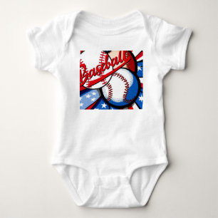 Baseball Days Baby Bodysuit