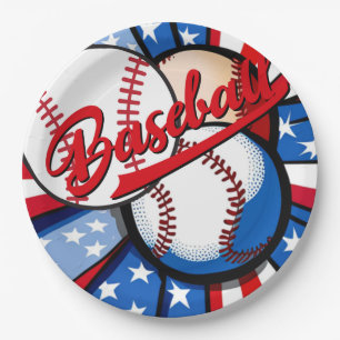 Baseball Days Paper Plate
