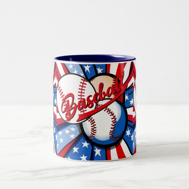 Baseball Days Two-Tone Coffee Mug (Center)