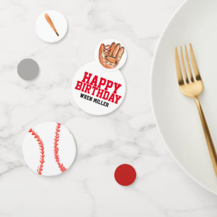 Baseball decor birthday party confetti