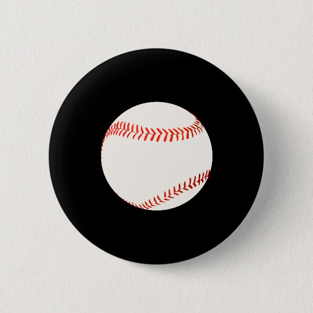 Baseball Design 6 Cm Round Badge (Front)