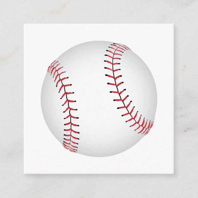 Baseball Design Baseball with Custom BG Colour Enclosure Card (Front)