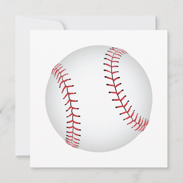 Baseball Design Baseball with Custom BG Colour Holiday Card (Front)