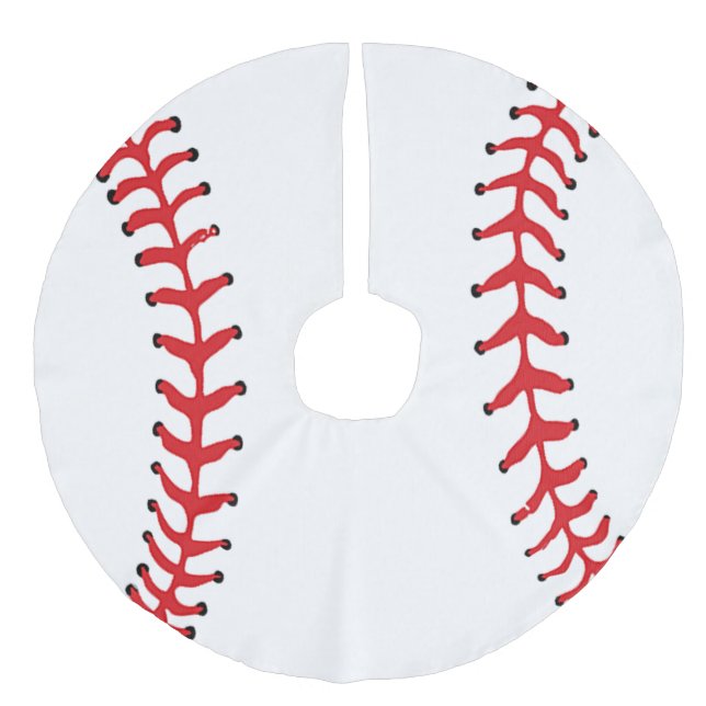 Baseball Design Christmas Tree Skirt (Front)