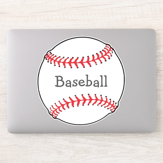 Baseball Design Contour Sticker (Computer)