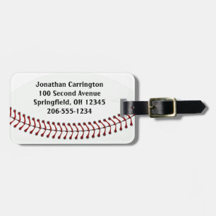 Baseball Design Luggage Tags