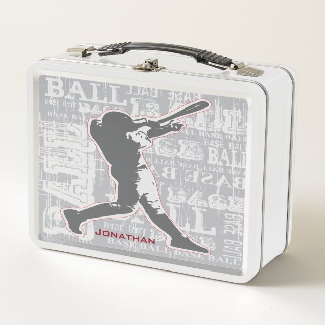 Baseball  Design Metal Lunchbox (Front)