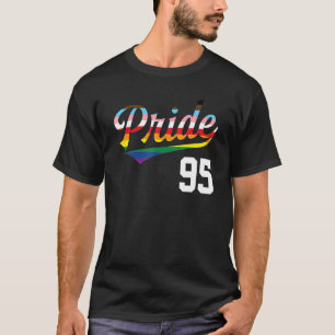 Baseball Design Number 95 Gay Pride Inclusive Rain T-Shirt