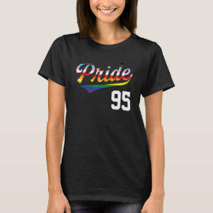Baseball Design Number 95 Gay Pride Inclusive Rain T-Shirt
