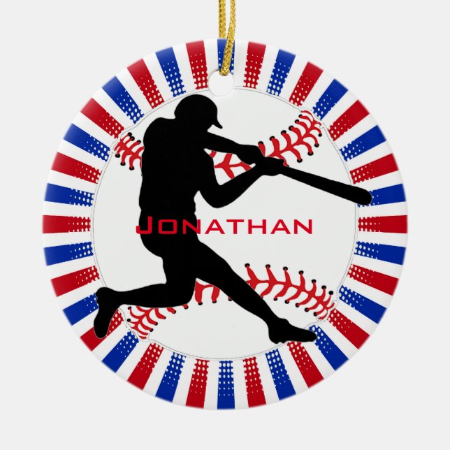 Baseball Design Ornament (Front)