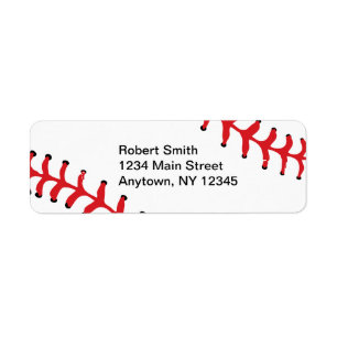 Baseball Design Return Address Labels