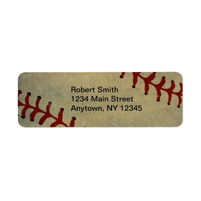 Baseball Design Return Address Labels (Front)