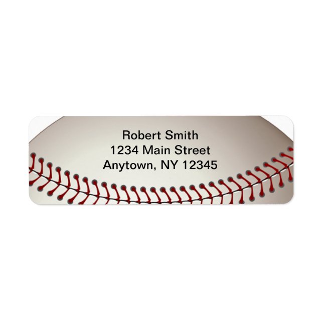 Baseball Design Return Address Labels (Front)
