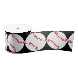 Baseball Design Ribbon Satin Ribbon