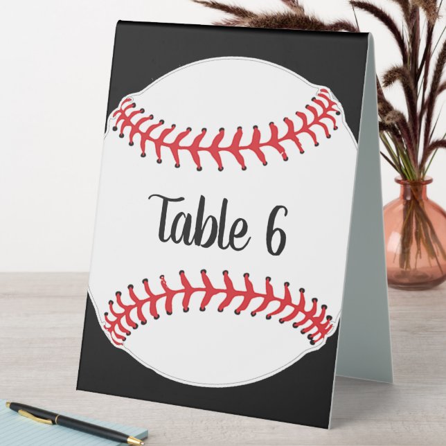 Baseball Design Tent Table Sign (In SItu (Table))