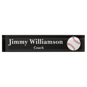 Baseball Desk Name Plate
