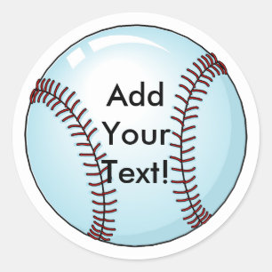 Baseball Detailed Classic Round Sticker