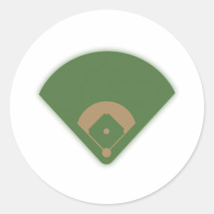 Baseball Diamond: Classic Round Sticker