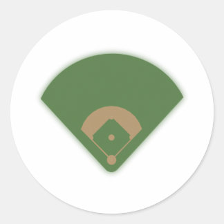 Baseball Diamond: Classic Round Sticker