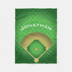 Baseball Diamond Design Fleece Blanket