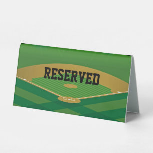 Baseball Diamond Design Tent Table Sign