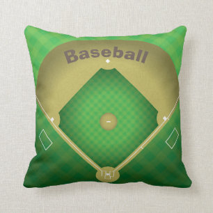 Baseball Diamond Design Throw Pillow