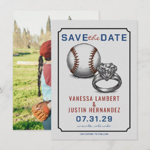 Baseball Diamond Save The Date