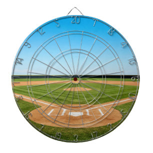 Baseball Diamond Under Bright Blue Sky Dartboard