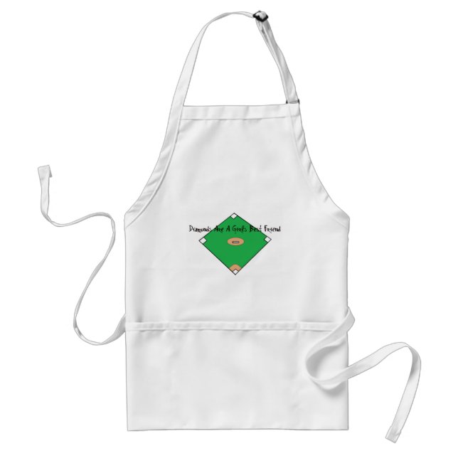 Baseball Diamonds Are A Girl's Best Friends Standard Apron (Front)