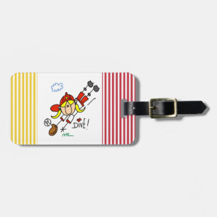 Baseball Dive Girls Softball T-shirts and Gifts Luggage Tag