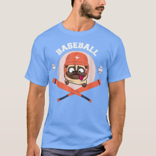 Baseball Dog  Junior Pug Bomb Corked Bat  T-Shirt