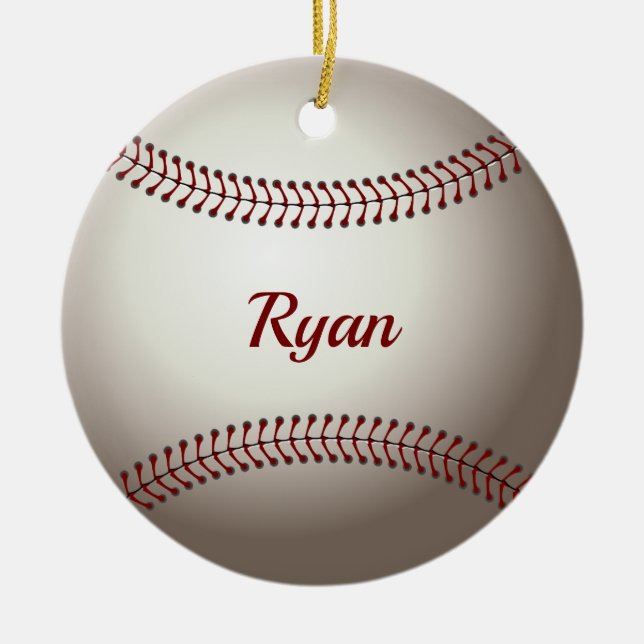 Baseball Double Sided Ornament Round (Front)