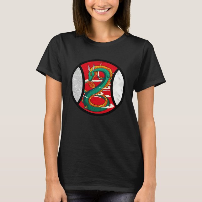 Baseball Dragon  Bat And Ball Sport T-Shirt (Front)
