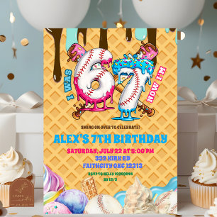 Baseball Drip 67 boy Birthday Party Invitation