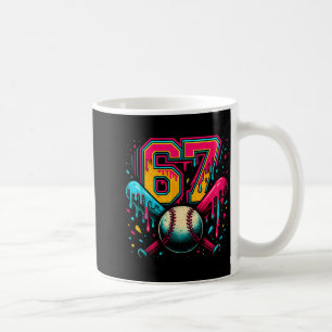 Baseball Drip 6 7 Number 67 Six Seven Meme Mens Bo Coffee Mug