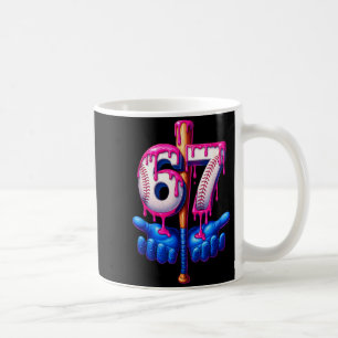 Baseball Drip 6 7 Number 67 Six Seven Meme Mens Bo Coffee Mug