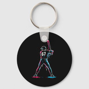 Baseball Drip 6 7 Number 67 Six Seven Meme Mens Bo Key Ring