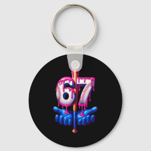 Baseball Drip 6 7 Number 67 Six Seven Meme Mens Bo Key Ring