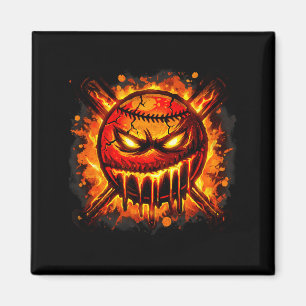 Baseball Drip Angry Lava Slime Ball Graphic Magnet